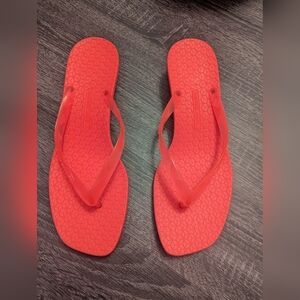 Sigerson Morrison Hot Pink Kitten Heel Flip Flops